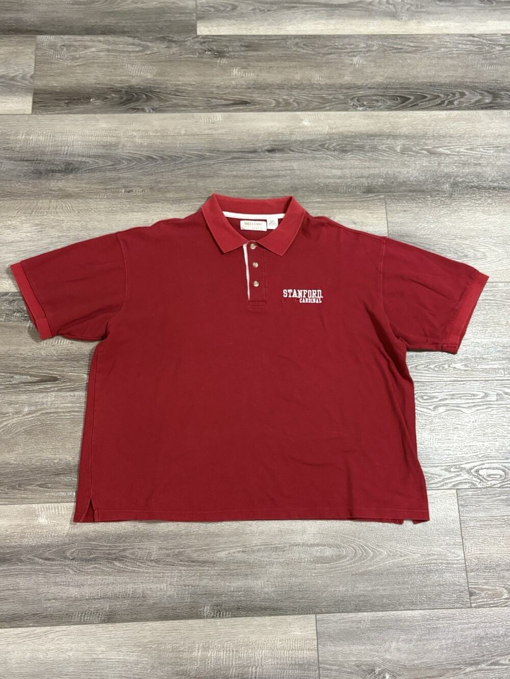 Vintage Red Oak Sportswear Stanford Cardinals Polo Shirt Retro - Men’s XXL 2XL
